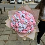 Buchet Ursuleti Roz-Alb XXL