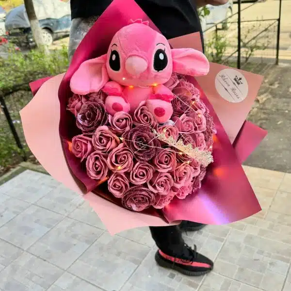 Buchet Angel Clasic Pink Glitter Love