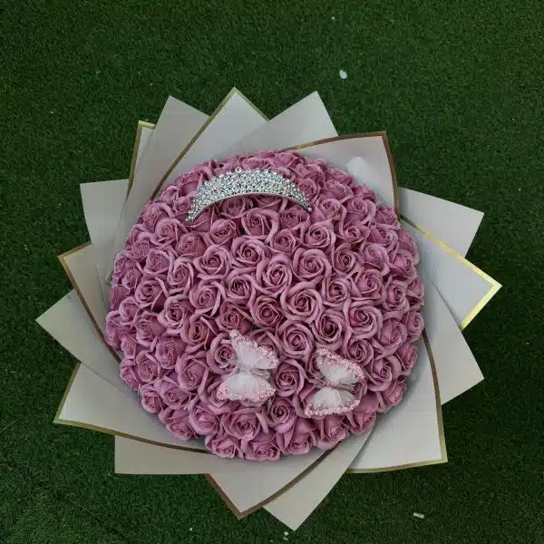 Buchet 101 Trandafiri Powder Pink