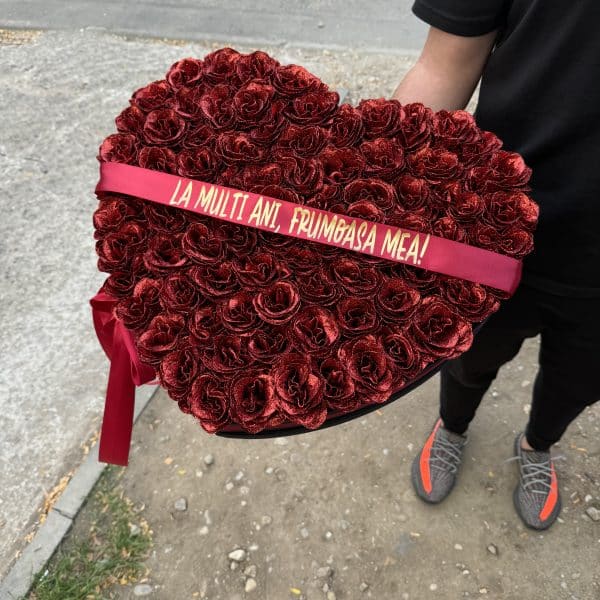 Cutie 101 Trandafiri Sclipici