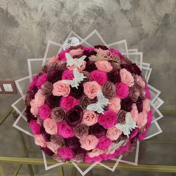Buchet 101 Imperiali Sclipici Pink Love